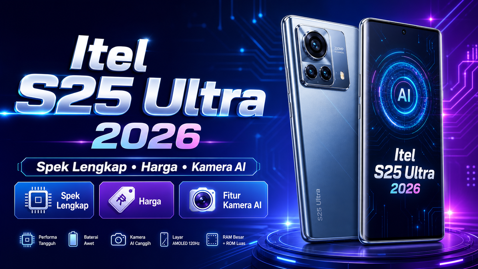 Itel S25 Ultra 2026: Spek Lengkap, Harga, dan Fitur Kamera AI - itel
