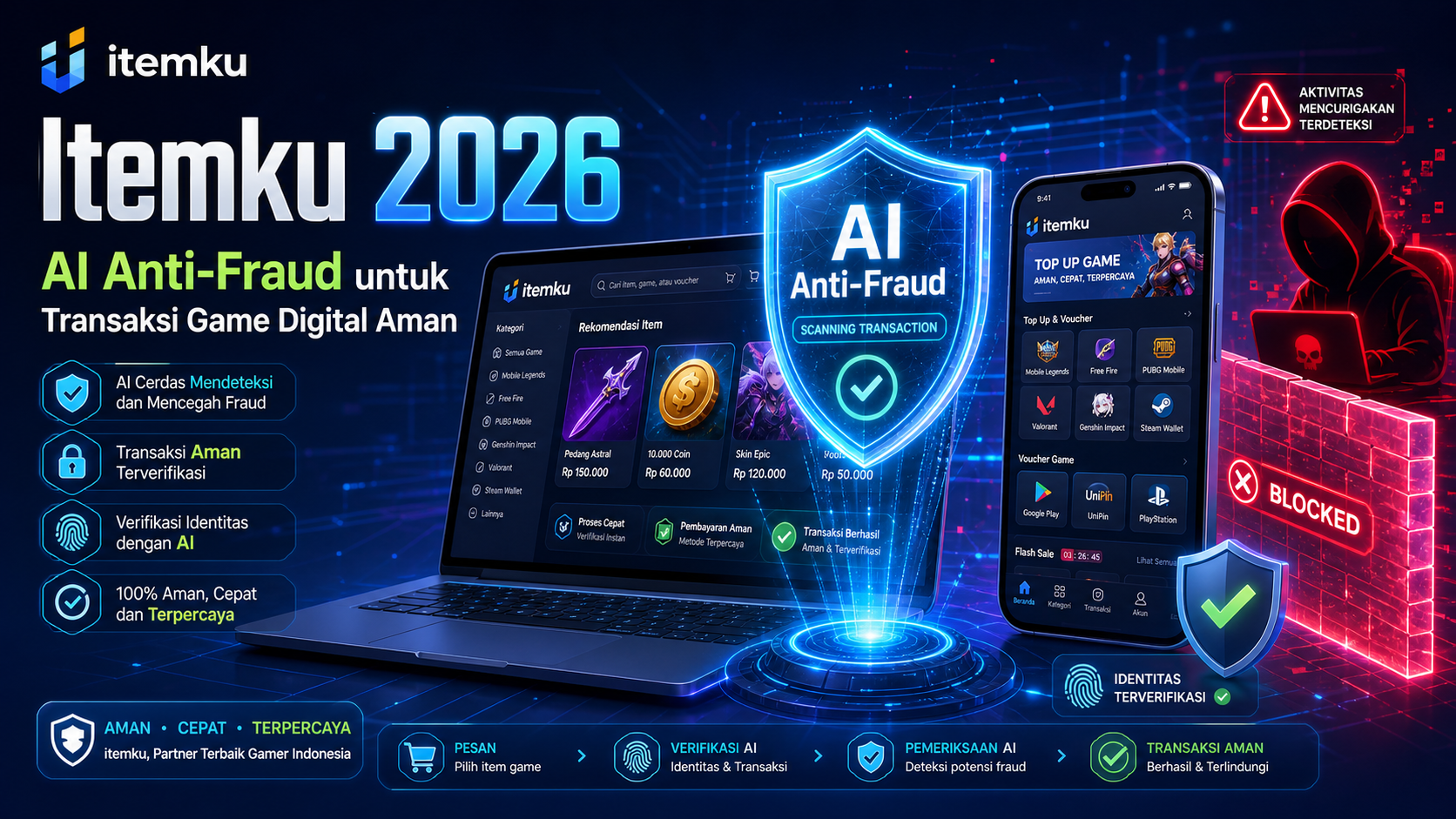 Itemku 2026 Uji AI Anti-Fraud untuk Transaksi Game Digital Aman - itemku