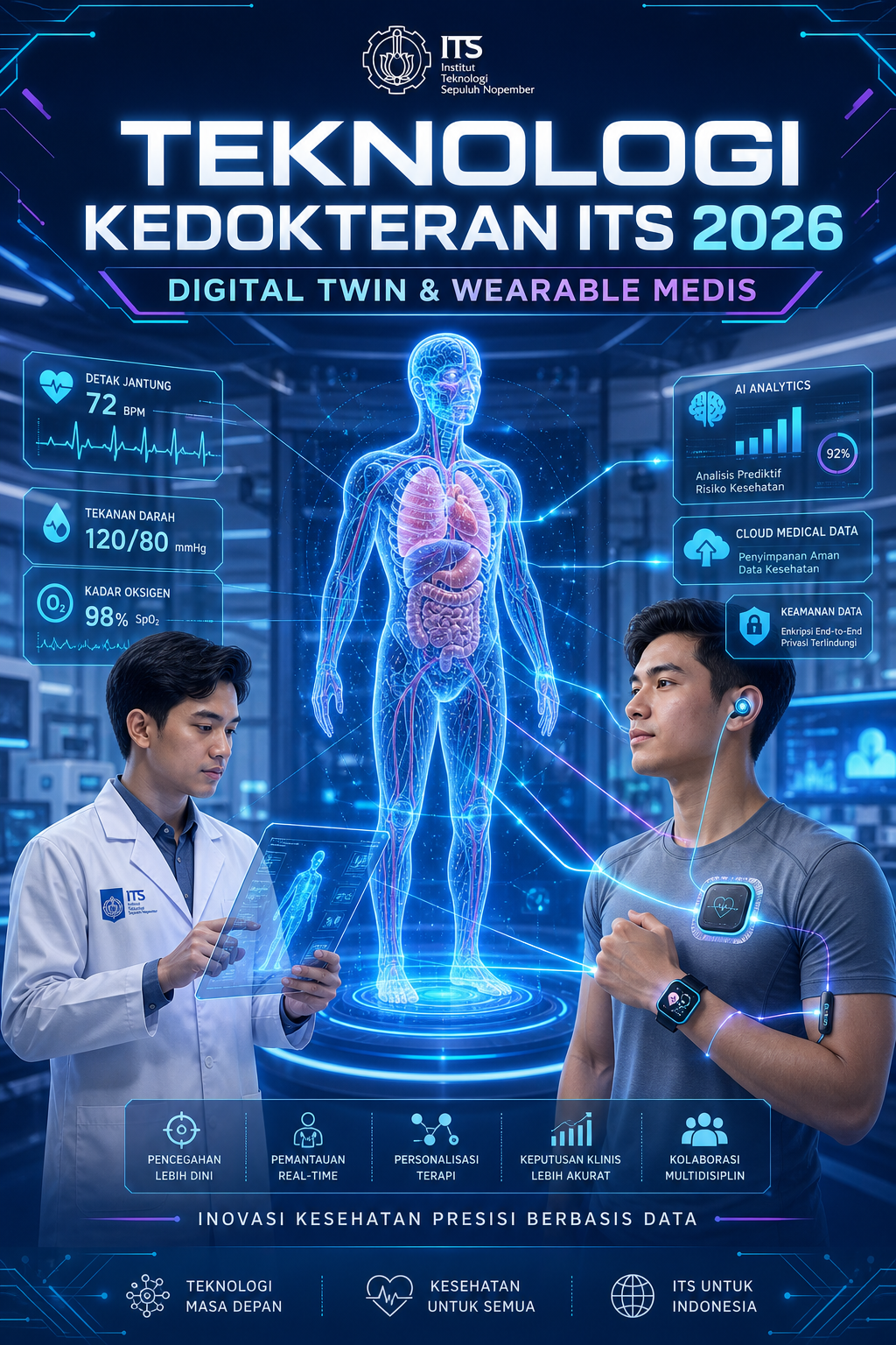 Teknologi Kedokteran ITS 2026: Digital Twin dan Wearable Medis - its