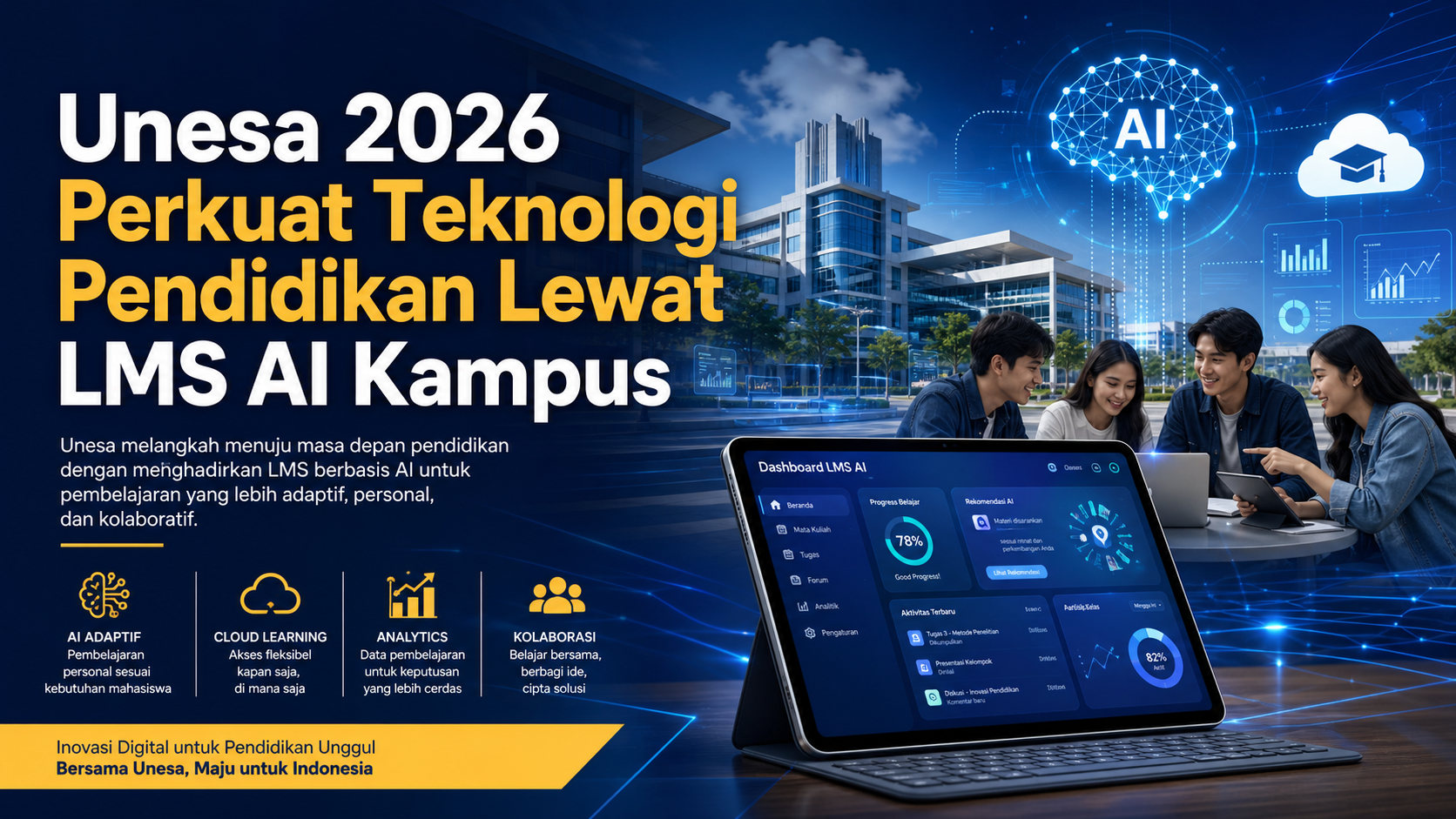 unesa - Unesa 2026 Perkuat Teknologi Pendidikan Lewat LMS AI Kampus
