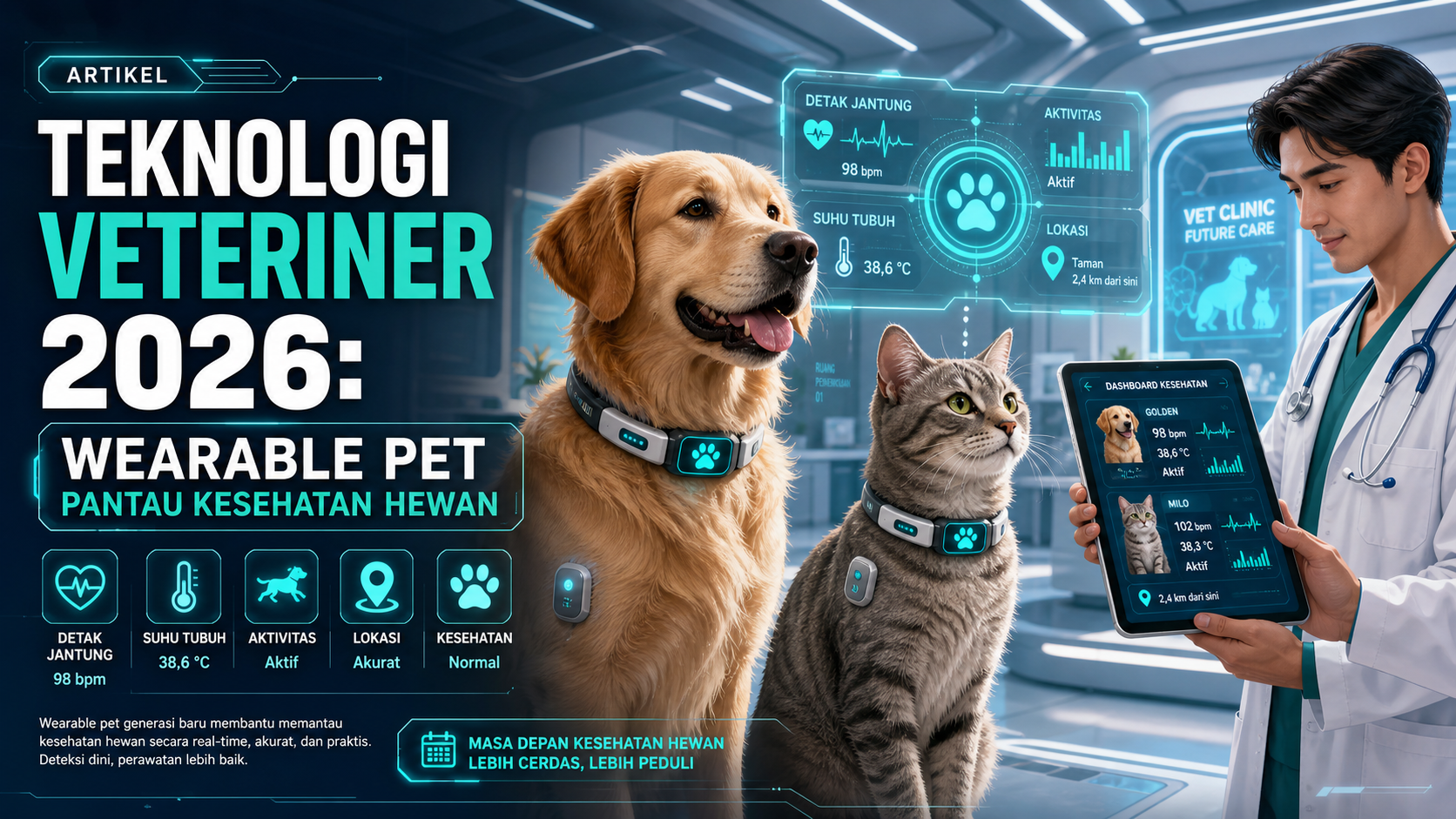 veteriner - Teknologi Veteriner 2026: Wearable Pet Pantau Kesehatan Hewan