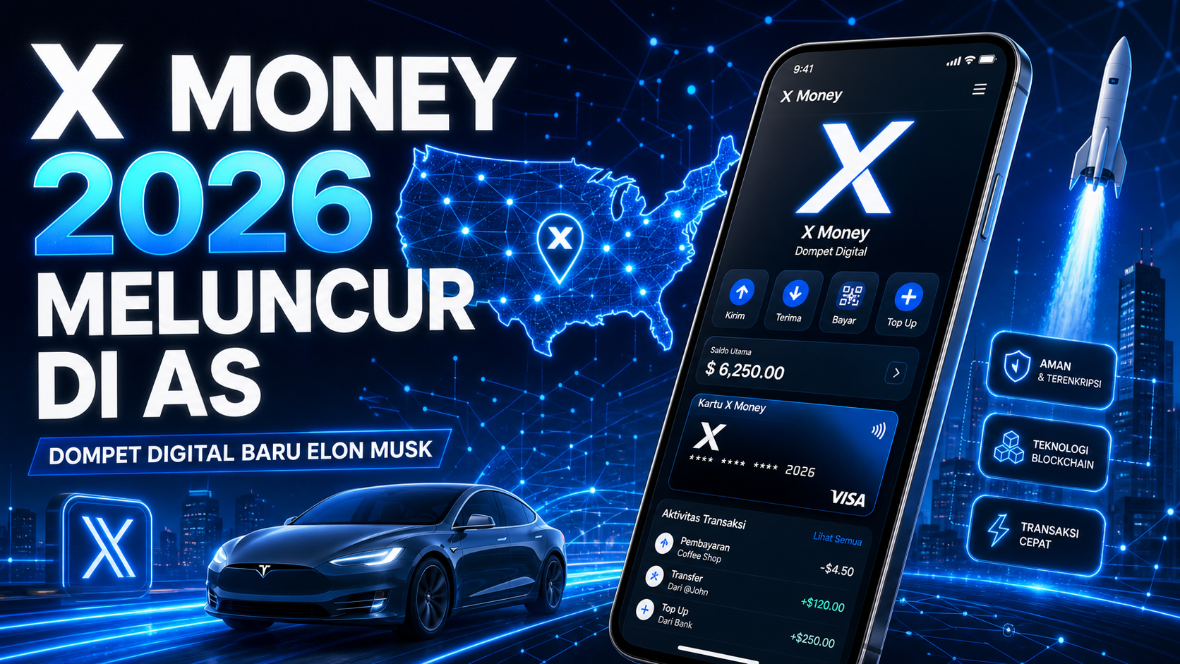 X Money 2026 Meluncur di AS, Dompet Digital Baru Elon Musk - musk