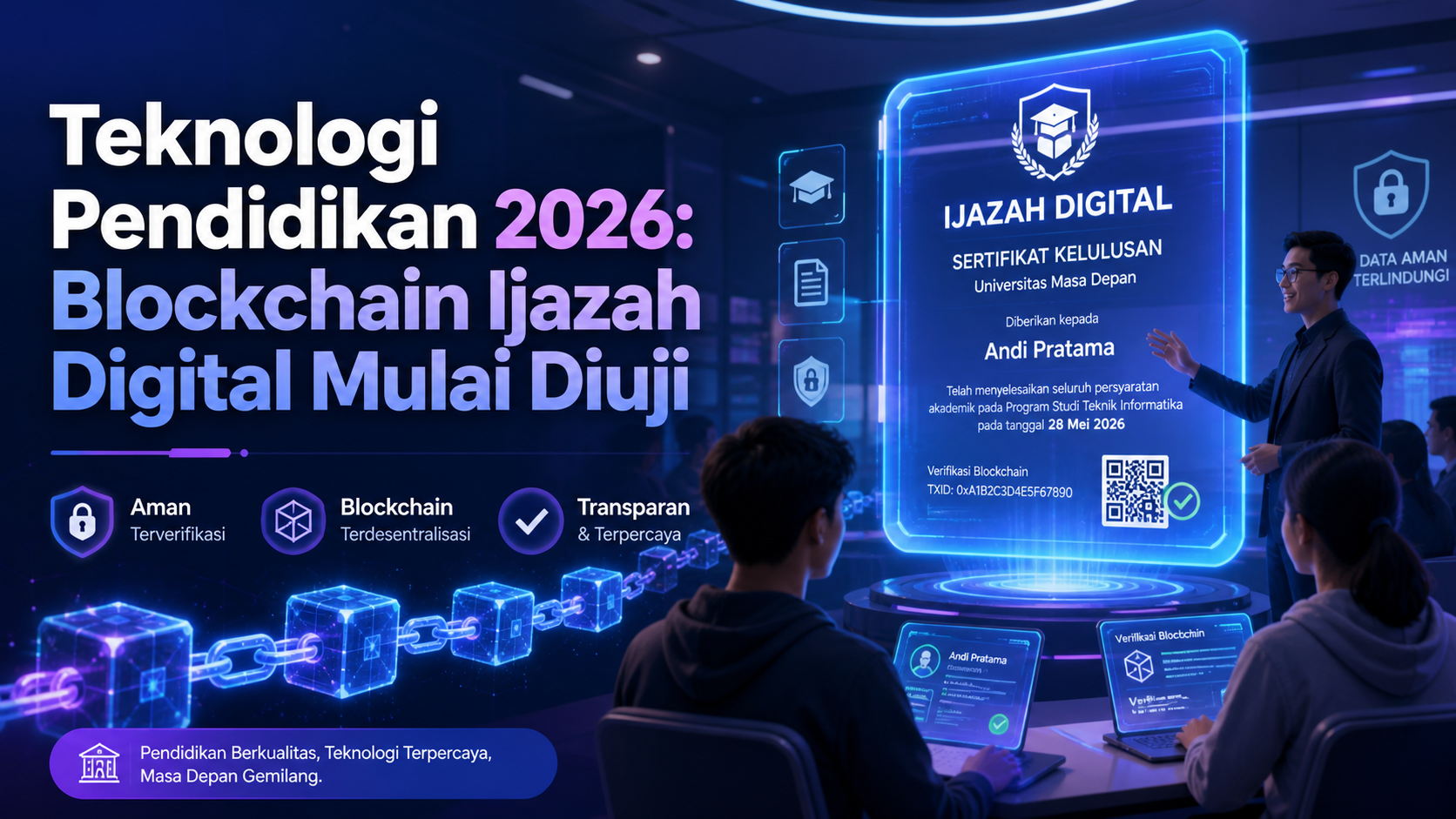blockchain - Teknologi Pendidikan 2026: Blockchain Ijazah Digital Mulai Diuji