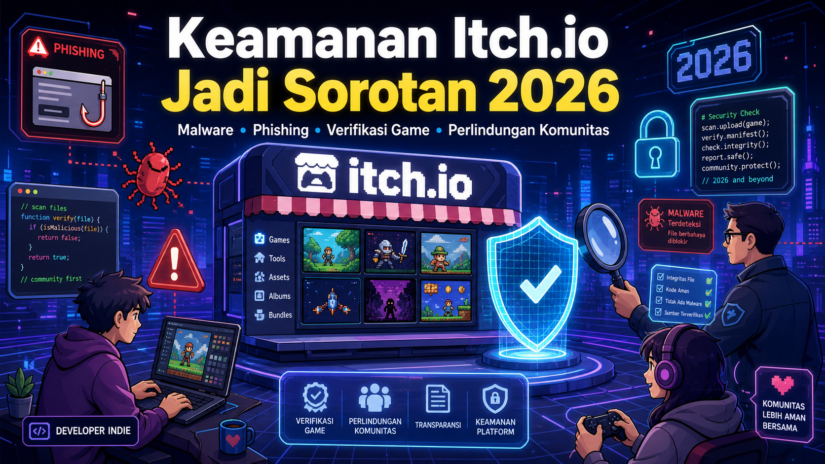 Kenapa Keamanan Itch.io Jadi Sorotan pada 2026? - itchio