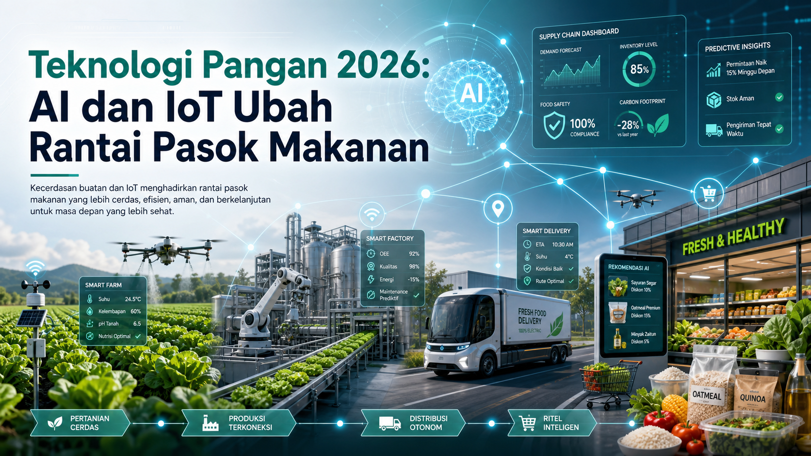 pangan - Teknologi Pangan 2026: AI dan IoT Ubah Rantai Pasok Makanan