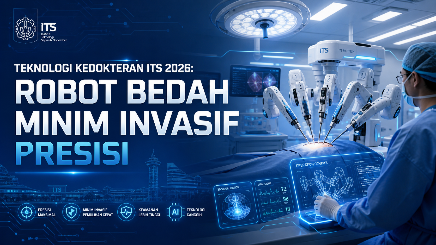 robotika - Teknologi Kedokteran ITS 2026: Robot Bedah Minim Invasif Presisi