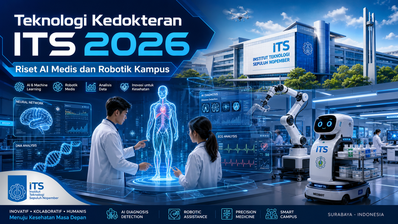 Teknologi Kedokteran ITS 2026: Riset AI Medis dan Robotik Kampus - its