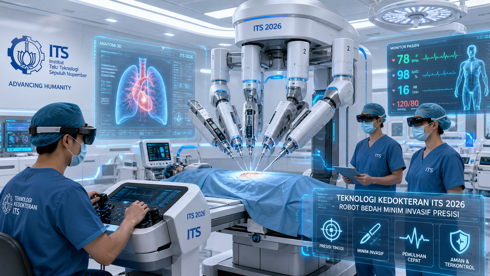 Teknologi Kedokteran ITS 2026: Robot Bedah Minim Invasif Presisi - robotika