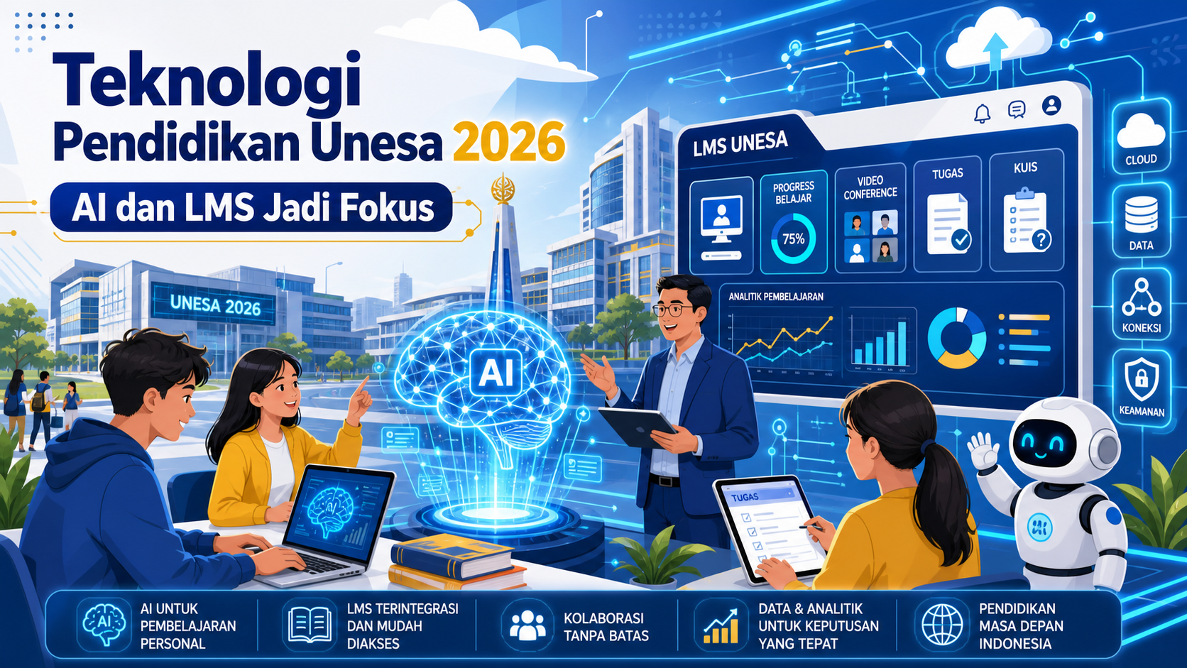 Teknologi Pendidikan Unesa 2026: AI dan LMS Jadi Fokus - unesa