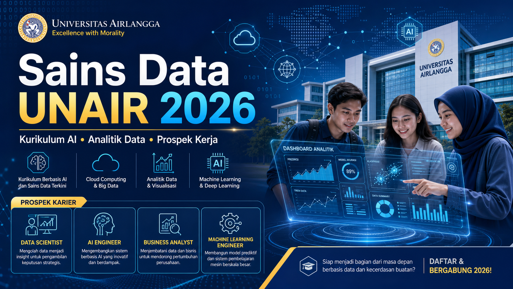 Teknologi Sains Data Unair 2026: Kurikulum AI dan Prospek Kerja - unair