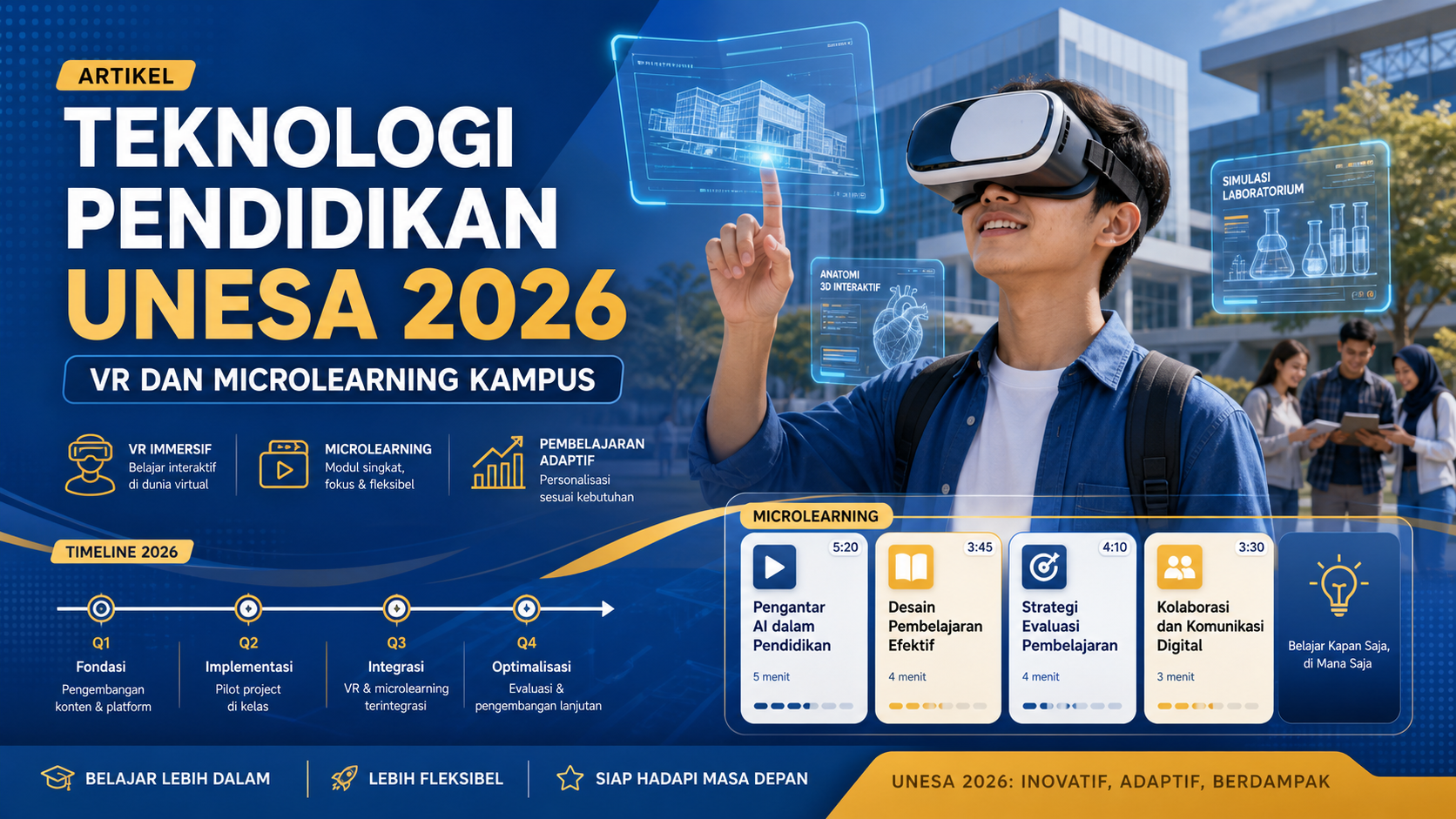 unesa - Teknologi Pendidikan Unesa 2026: VR dan Microlearning Kampus