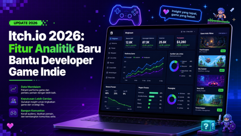 itchio - Itch.io 2026: Fitur Analitik Baru Bantu Developer Game Indie