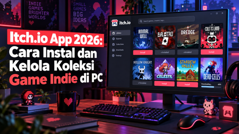 itchio - Itch.io App 2026: Cara Instal dan Kelola Koleksi Game Indie di PC