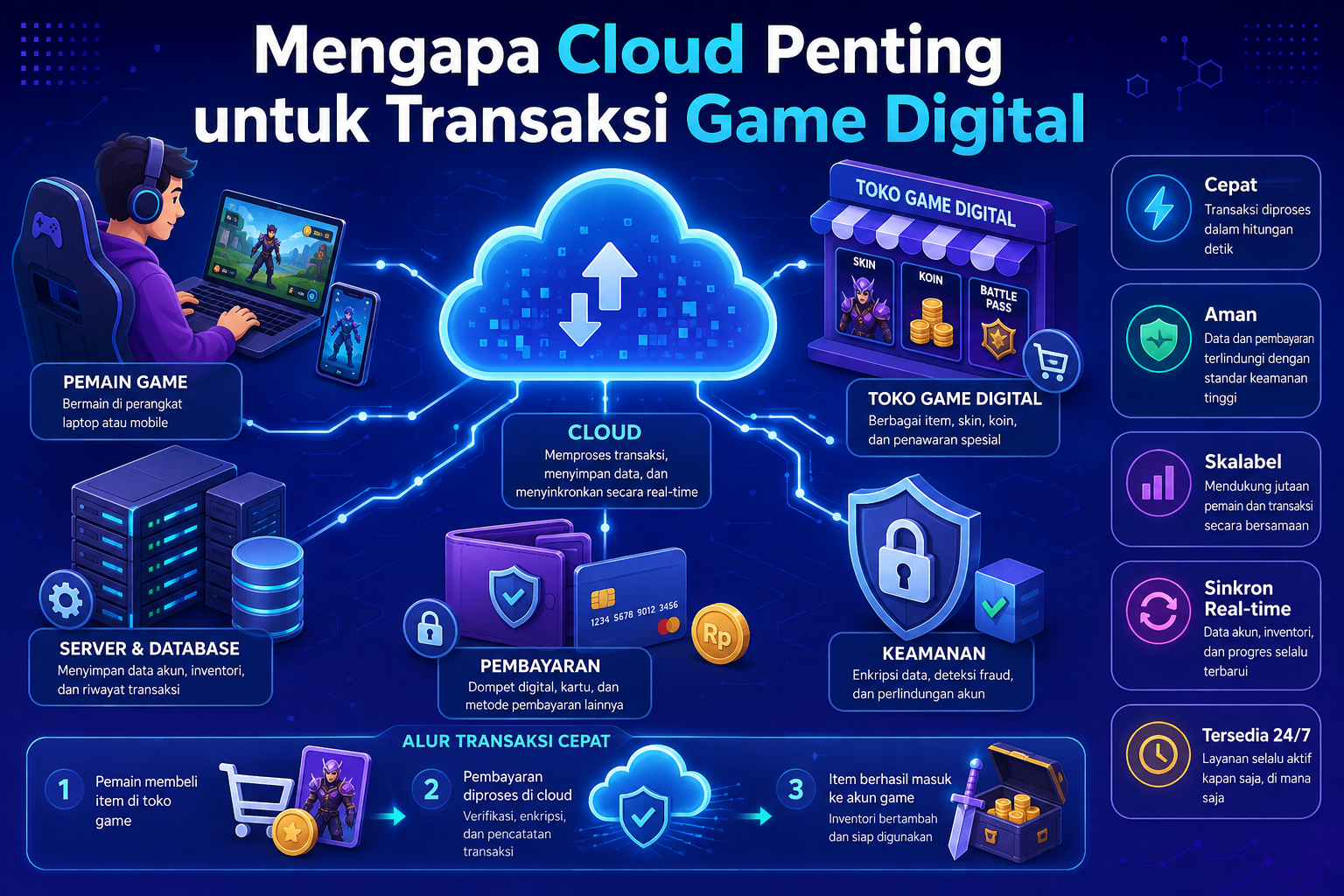 Mengapa Cloud Penting untuk Transaksi Game Digital - itemku
