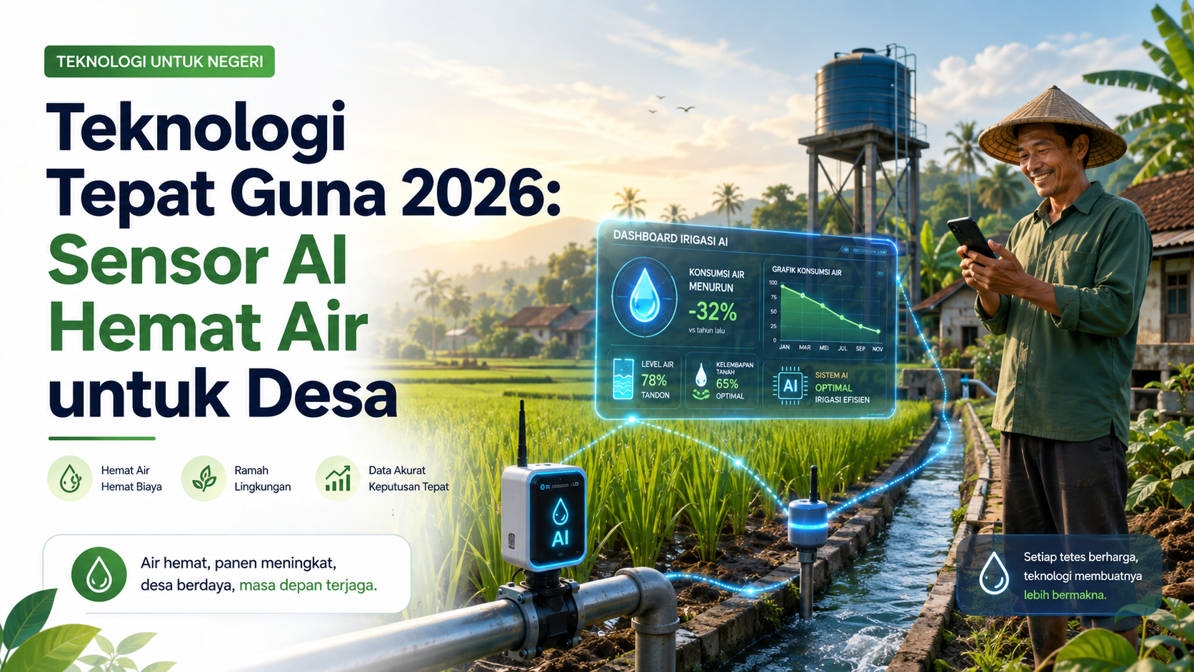 teknologi - Teknologi Tepat Guna 2026: Sensor AI Hemat Air untuk Desa