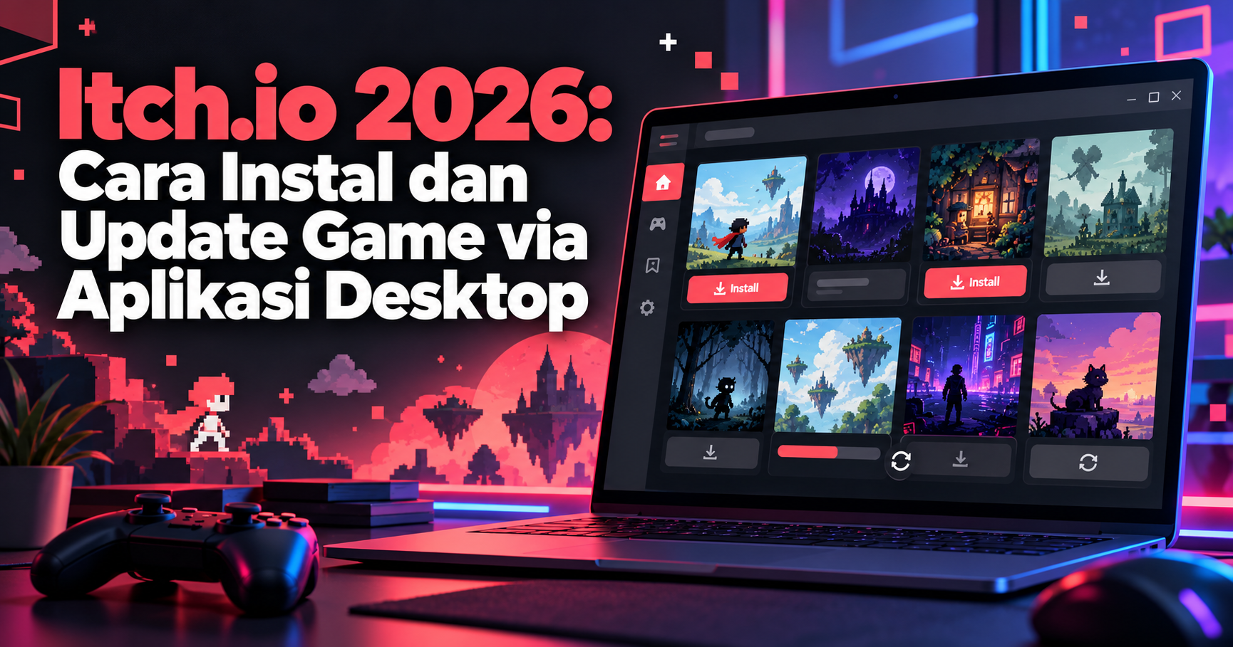 itchio - Itch.io 2026: Cara Instal dan Update Game via Aplikasi Desktop