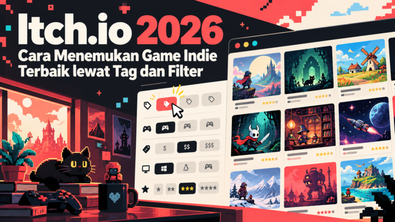 itchio - Itch.io 2026: Cara Menemukan Game Indie Terbaik lewat Tag dan Filter